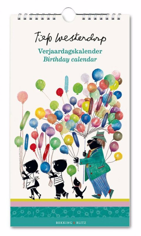 De voorkant van het boek met de titel : Fiep Westendorp Jip en Janneke Verjaardagskalender Ballonnen