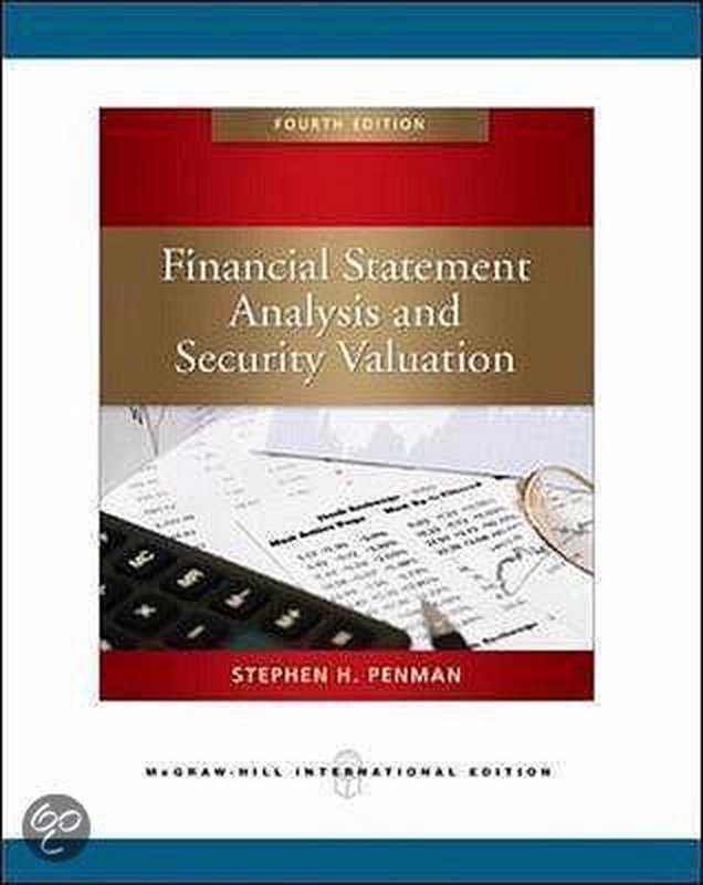 De voorkant van het boek met de titel : Financial Statement Analysis and Security Valuation