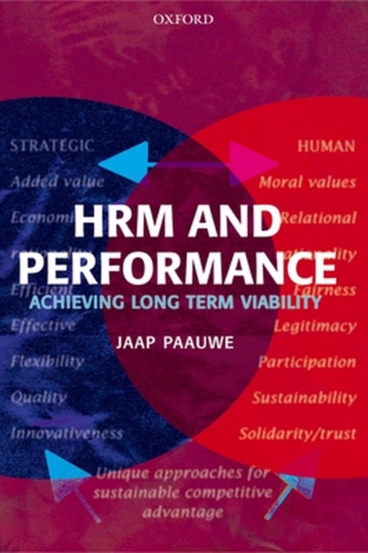 De voorkant van het boek met de titel : HRM and Performance