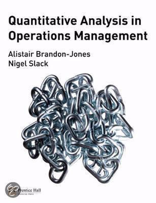 De voorkant van het boek met de titel : Quantitative Analysis in Operations Management