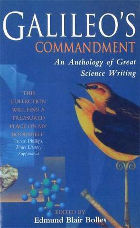 De voorkant van het boek met de titel : Galileo&#39;s Commandment