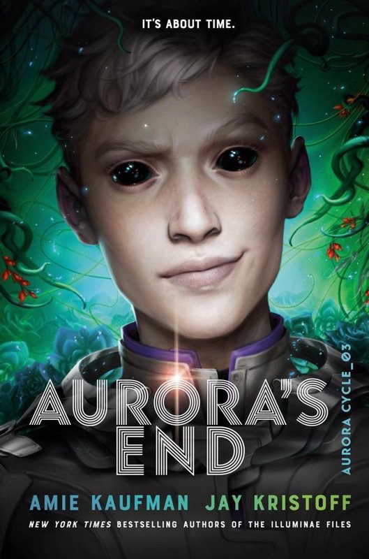 De voorkant van het boek met de titel : Aurora&#39;s End