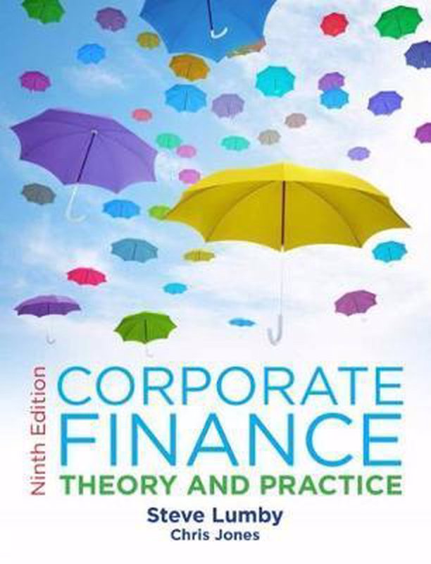 De voorkant van het boek met de titel : Corporate Finance
