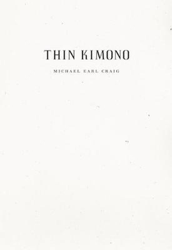 De voorkant van het boek met de titel : Thin Kimono