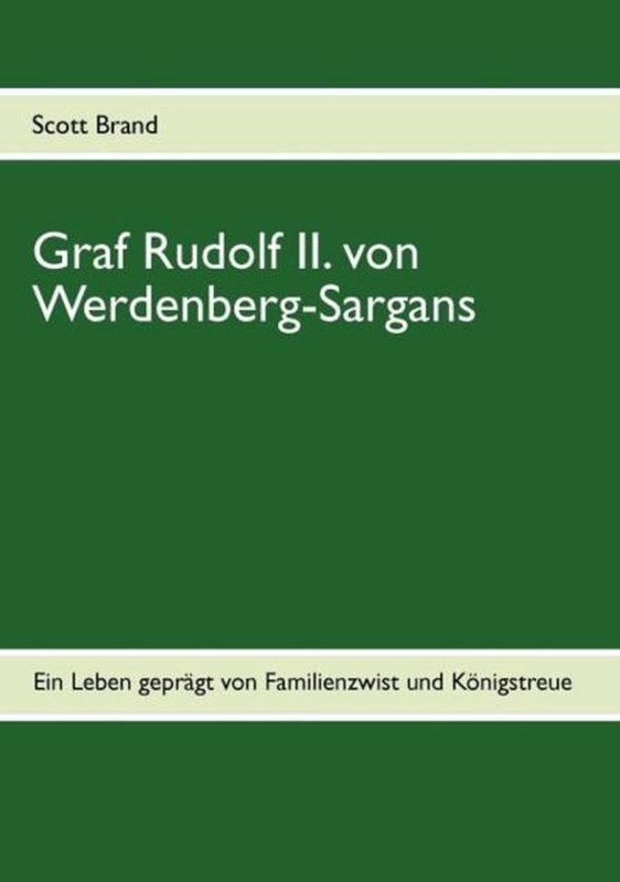De voorkant van het boek met de titel : Graf Rudolf II. von Werdenberg-Sargans