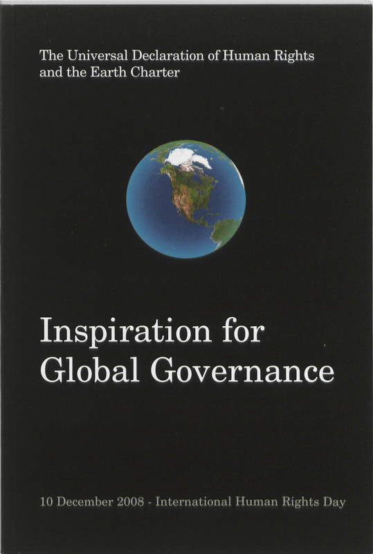 De voorkant van het boek met de titel : Inspiration for global governance