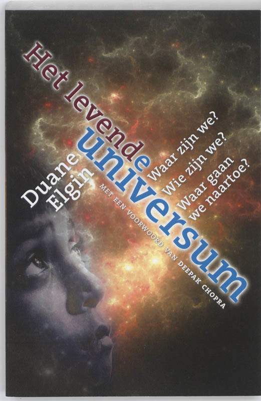 De voorkant van het boek met de titel : Het levende universum