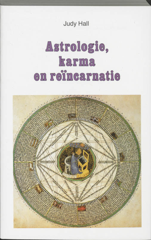 De voorkant van het boek met de titel : Astrologie, karma en reincarnatie