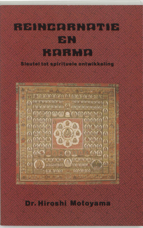 De voorkant van het boek met de titel : Reincarnatie en karma