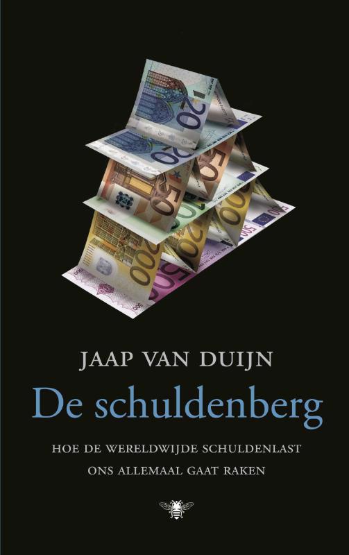 De voorkant van het boek met de titel : De schuldenberg