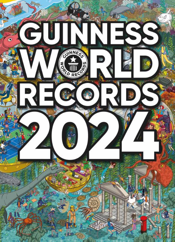 De voorkant van het boek met de titel : Guinness World Records 2024