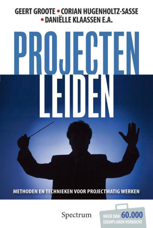 De voorkant van het boek met de titel : Projecten leiden