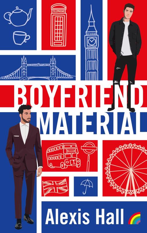 De voorkant van het boek met de titel : Boyfriend material