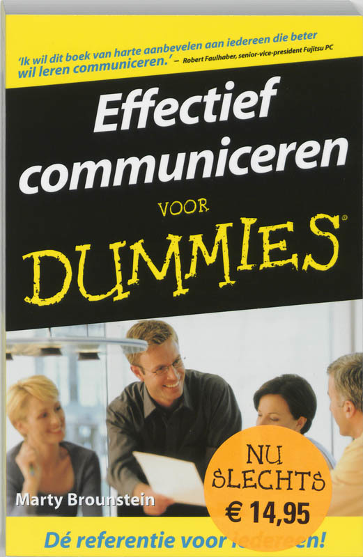 De voorkant van het boek met de titel : Effectief communiceren voor Dummies