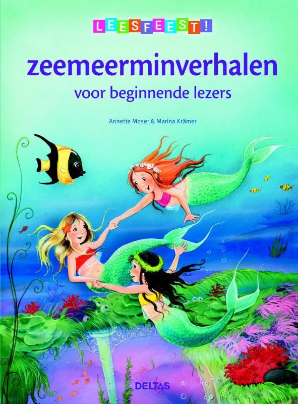 De voorkant van het boek met de titel : Zeemeerminverhalen voor beginnende lezers