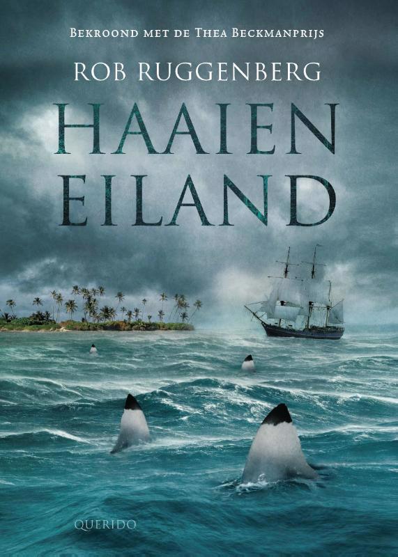 De voorkant van het boek met de titel : Haaieneiland