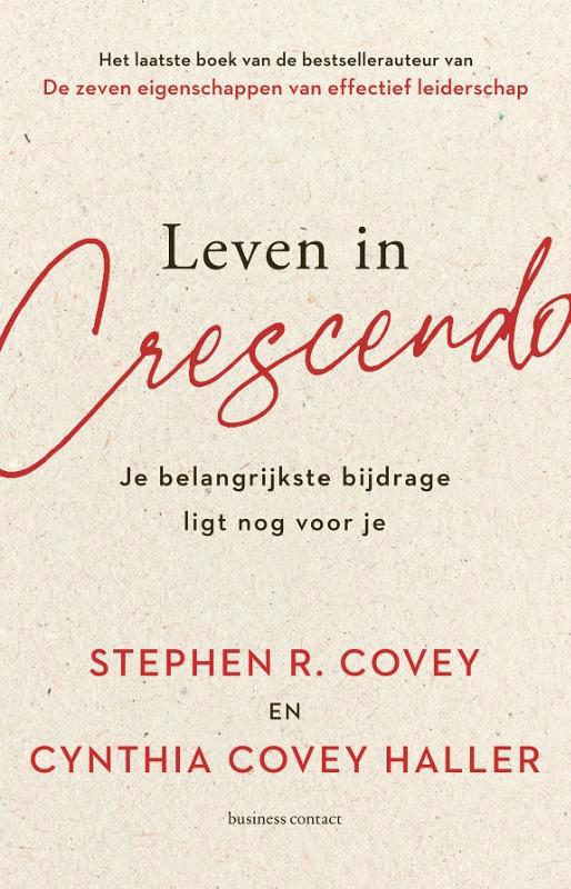 De voorkant van het boek met de titel : Leven in crescendo