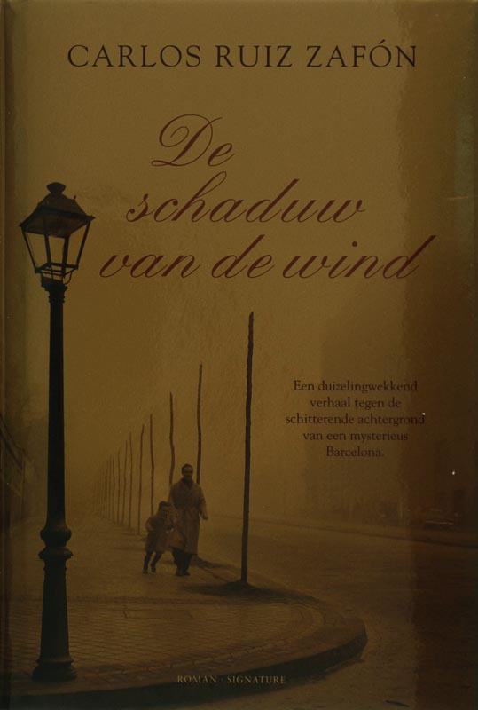 De voorkant van het boek met de titel : De schaduw van de wind