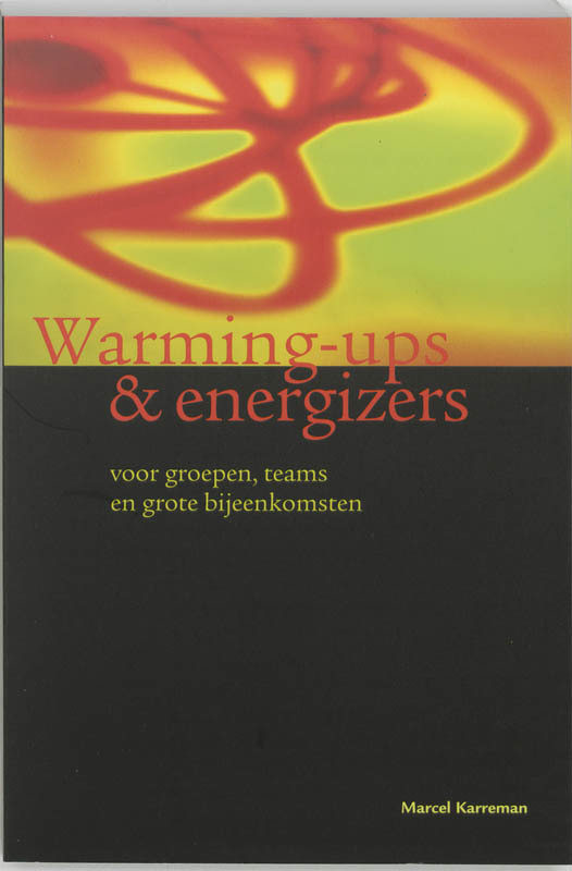 De voorkant van het boek met de titel : Warming ups &amp; energizers