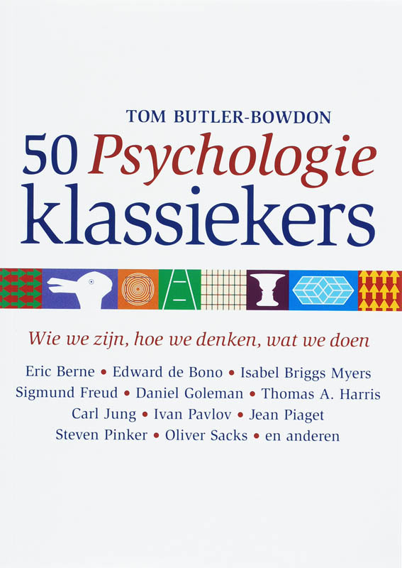 De voorkant van het boek met de titel : 50 psychologie klassiekers