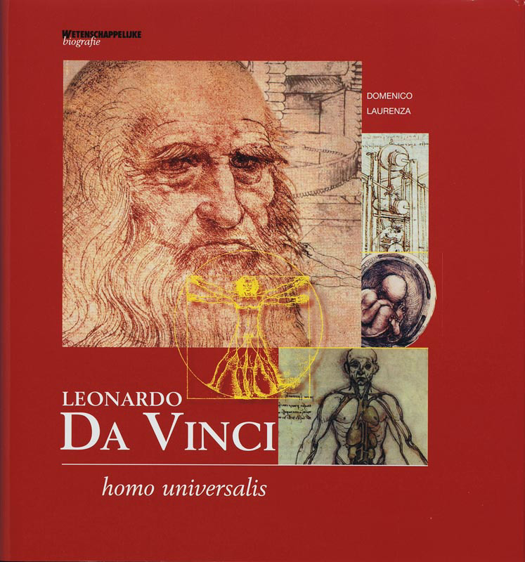 De voorkant van het boek met de titel : Leonardo Da Vinci