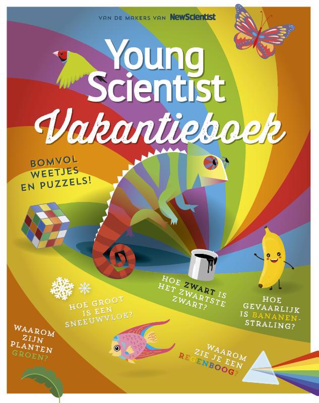 De voorkant van het boek met de titel : Young Scientist Vakantieboek