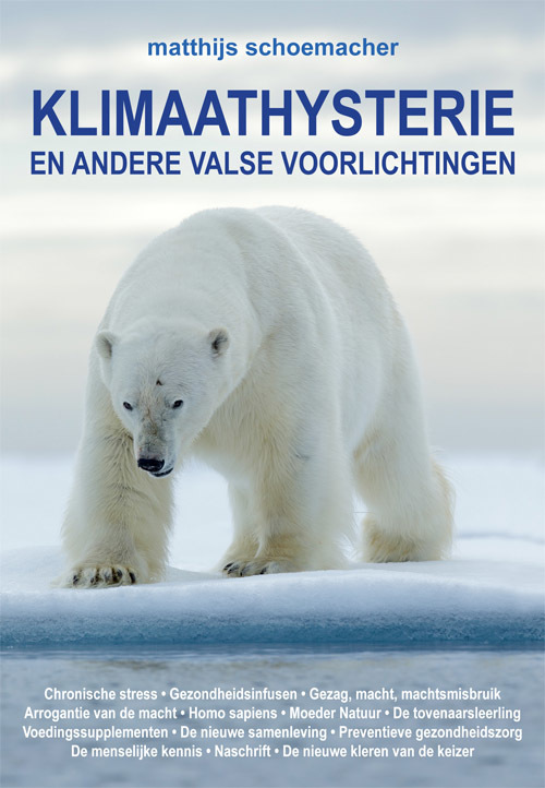 De voorkant van het boek met de titel : Klimaathysterie