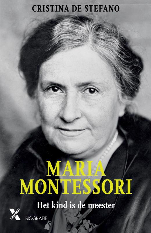 De voorkant van het boek met de titel : Maria Montessori