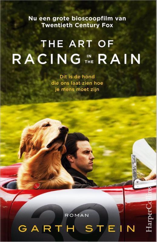 De voorkant van het boek met de titel : The Art of Racing in the Rain