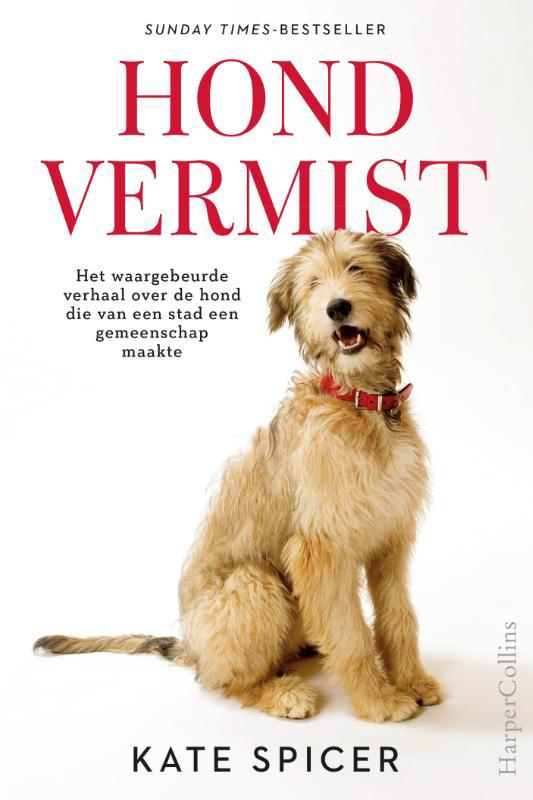 De voorkant van het boek met de titel : Hond vermist