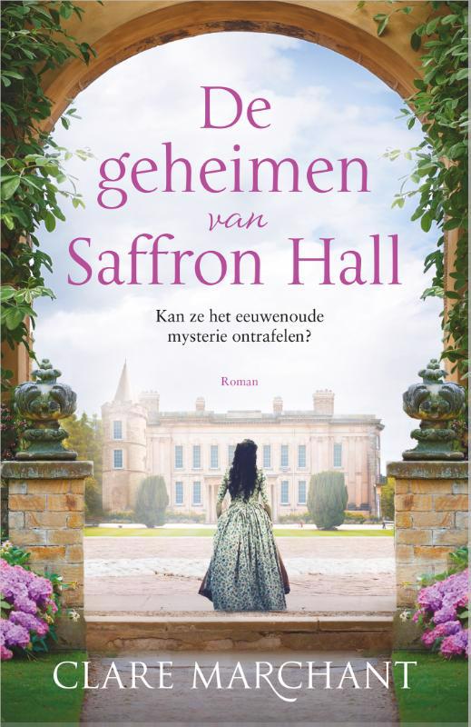 De voorkant van het boek met de titel : De geheimen van Saffron Hall