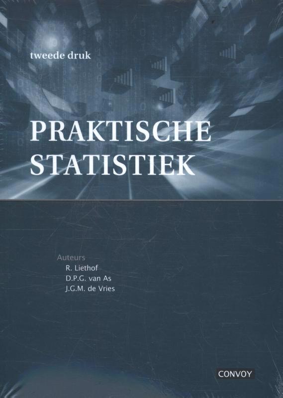 De voorkant van het boek met de titel : Praktische statistiek
