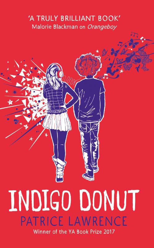 De voorkant van het boek met de titel : Indigo Donut