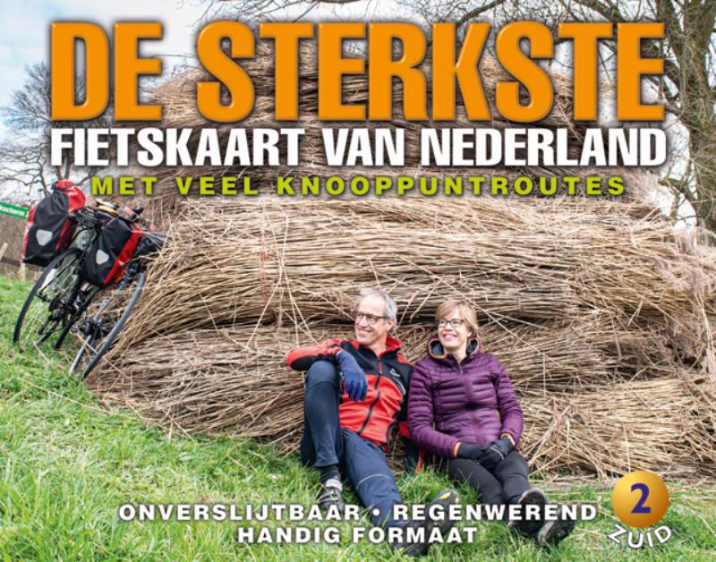 De voorkant van het boek met de titel : De sterkste fietskaart van Nederland