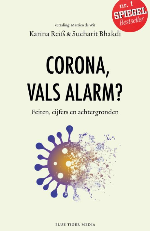 De voorkant van het boek met de titel : Corona, vals alarm?