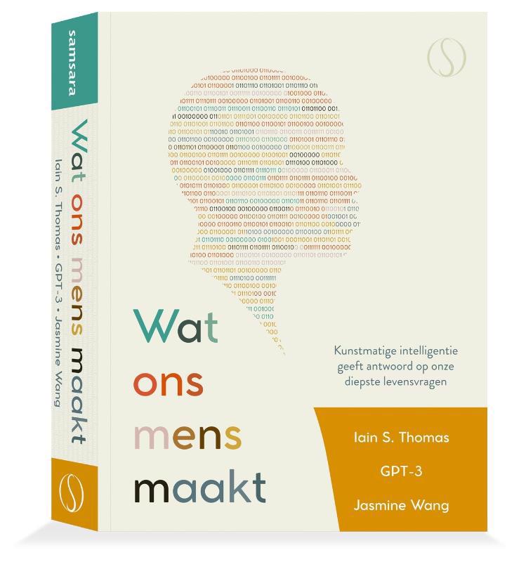 De voorkant van het boek met de titel : Wat ons mens maakt